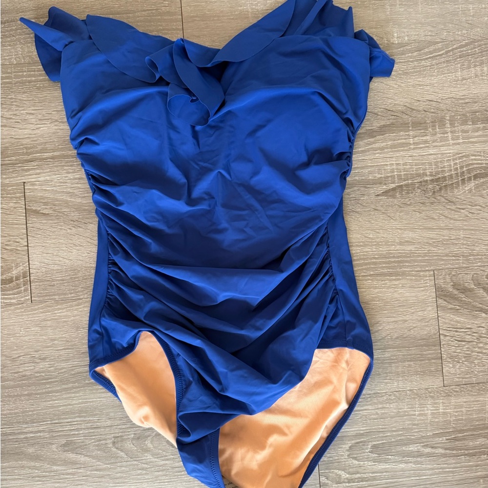 J. Crew ruffled strapless Swimsuit